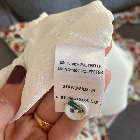 LOST + WANDER floral summer slit dress M - Picture 9 of 10